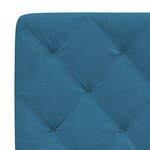 vidaXL Cadre de lit sans matelas bleu 200x200 cm velours