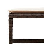 vidaXL Tabourets de jardin et coussins lot de 4 marron résine tressée