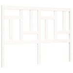 vidaXL Cadre de lit avec tête de lit blanc 120x200 cm bois massif