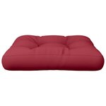 vidaXL Coussin de palette rouge bordeaux tissu