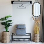 Panier en bambou gris foncé 30 x 45 x 25 cm