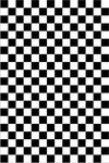 Tapis d'intérieur DAMIER 80 x 150 cm - Noir