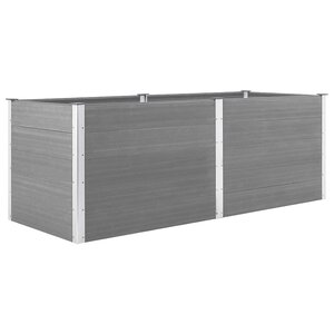vidaXL Lit surélevé de jardin 250x100x91 cm WPC Gris