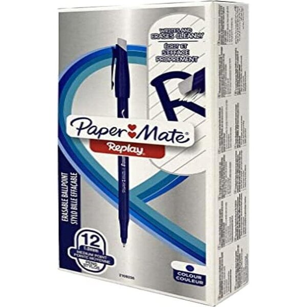 Boite de 12 stylos à bille replay 40th  bleu paper mate