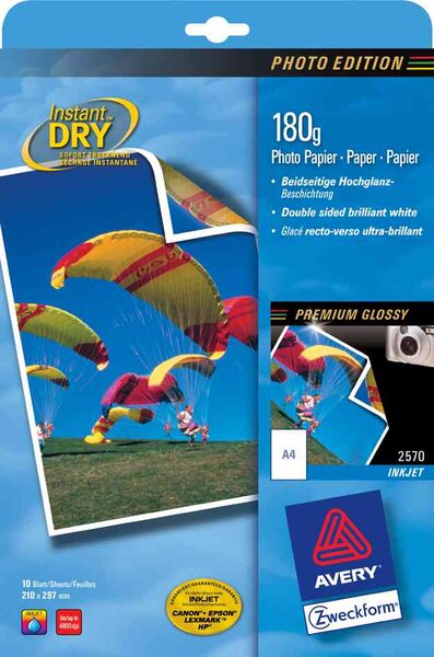 papier photo jet d'encre A4 125g AVERY ZWECKFORM