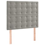 vidaXL Sommier à lattes de lit et matelas Gris clair 80x200 cm Velours