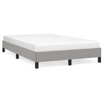 vidaXL Cadre de lit gris clair 120x190 cm tissu