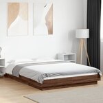 vidaXL Cadre de lit sans matelas chêne marron 120x190 cm