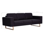 vidaXL Ensemble de canapé 2 Pièces tissu noir