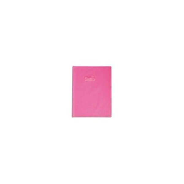 Protège-cahier Grain Cuir 20/100ème 17x22 rose fuchsia CALLIGRAPHE