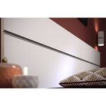 Lit adulte contemporain blanc 140 x 190 cm