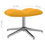 vidaXL Chaise de relaxation avec tabouret Jaune moutarde Velours