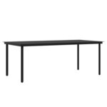 vidaXL Mobilier de salle à manger de jardin avec coussins 7 Pièces Noir