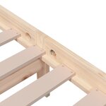 vidaXL Cadre de lit Bois massif 140x190 cm