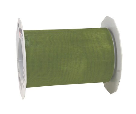 Organza sheer 25-m-rouleau 112 mm olive