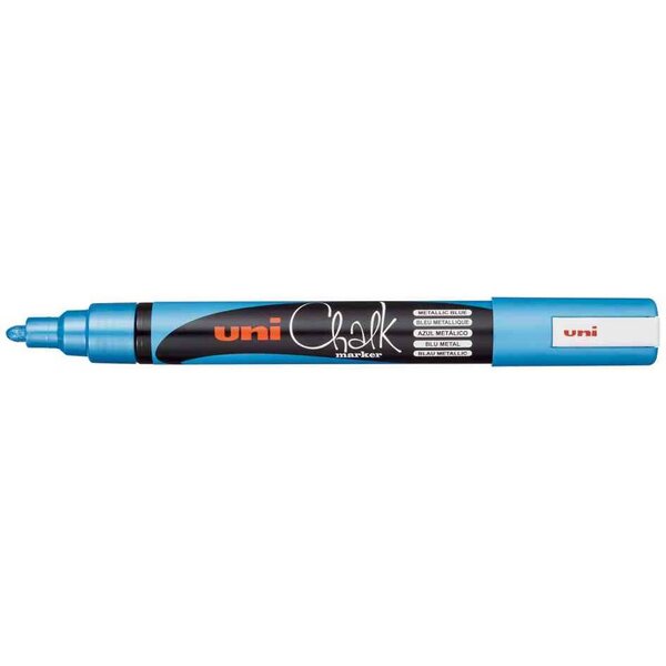 Marqueur craie Chalk PWE5M  bleu métallique UNI-BALL