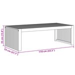 vidaXL Table Basse de Jardin 110x55x35 cm Bois Massif Acacia