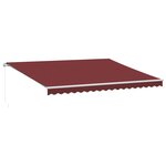 vidaXL Auvent manuel rétractable bordeaux 450x300 cm