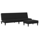 vidaXL Ensemble de canapés 2 Pièces noir similicuir