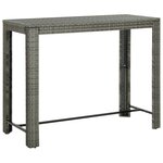 vidaXL Ensemble de bar d'extérieur 7 Pièces accoudoir Résine tressée Gris