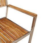 Ensemble repas jardin vidaXL 5 pièces en bois d'acacia massif