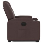 vidaXL Fauteuil inclinable électrique marron foncé tissu