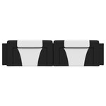 vidaXL Coussin de tête de lit noir et blanc 200 cm similicuir