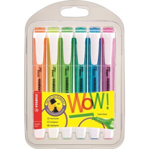 Etui de 6 Surligneurs de poche SWING COOL Pte Biseautée 1 - 4 mm STABILO