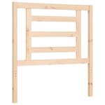 vidaXL Cadre de lit avec tête de lit 90x200 cm bois massif