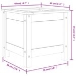 vidaXL Jardinière 40x40x39 cm bois massif douglas