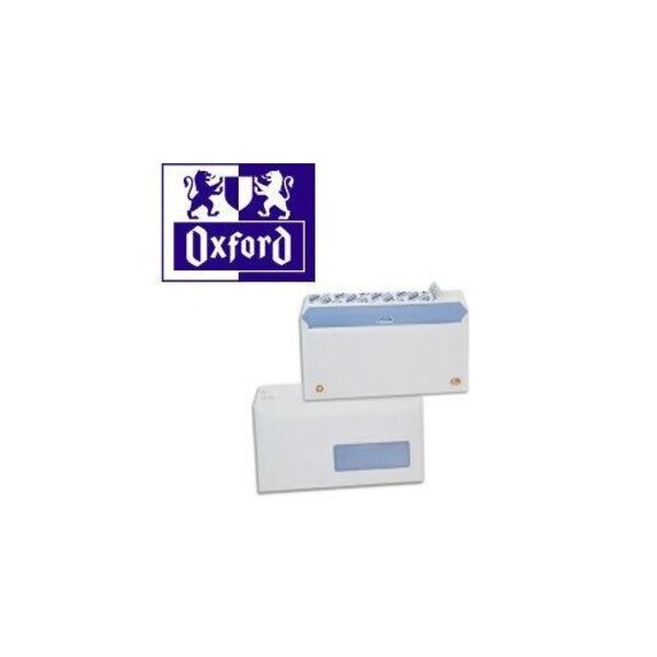 Bte 500 enveloppes blanches 80g c6 114 x 162 mm auto adhésive oxford