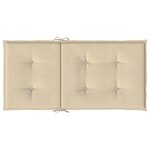 vidaXL Coussins de chaise de jardin à dossier bas lot de 6 beige