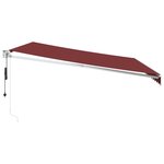 vidaXL Auvent rétractable automatique bordeaux 450x300 cm