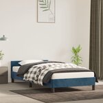 vidaXL Cadre de lit avec tête de lit Bleu foncé 80x200 cm Velours