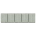 vidaXL Coussin de tête de lit gris clair 180 cm velours
