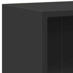 vidaXL Bibliothèque Noir 60x24x76 cm Bois d'ingénierie