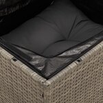 vidaXL Salon de jardin 4 Pièces avec coussins gris résine tressée