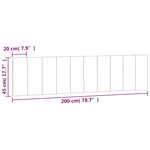 vidaXL Coussin de tête de lit vert foncé 200 cm velours