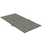vidaXL Coussins de chaise à dossier bas lot de 2 gris foncé mélangé