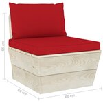 vidaXL Salon de jardin palette 6 Pièces avec coussins bois d'épicéa