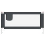 vidaXL Barrière de sécurité de lit d'enfant Gris foncé 180x25 cm Tissu