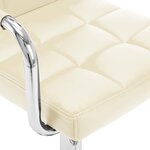 vidaXL Tabourets de bar lot de 2 crème similicuir