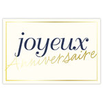 Carte De Vœux Message Joyeux Anniversaire - Ivoire - Draeger paris