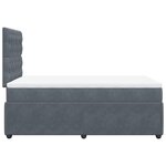 vidaXL Sommier à lattes de lit et matelas Gris foncé 120x200cm Velours