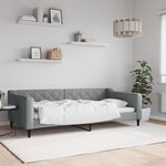 vidaXL Lit de repos gris clair 100x200 cm tissu