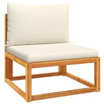 vidaXL Salon de jardin avec coussins 7 Pièces bois massif d'acacia