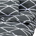 vidaXL Ensemble de housse de couette Gris 155x220 cm Coton