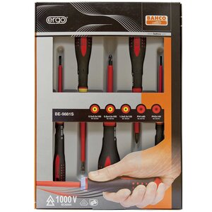 Bahco 5 pièces ensemble de tournevis ergonomiques be-9881s