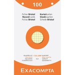 Étui De 100 Fiches - Bristol Quadrillé 5x5 Perforé 125x200mm - Couleurs Assorties - X 12 - Exacompta