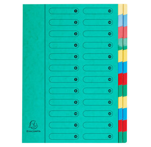 Trieur Harmonika sans élastique Nature Future 24 compartiments Couleurs assorties EXACOMPTA